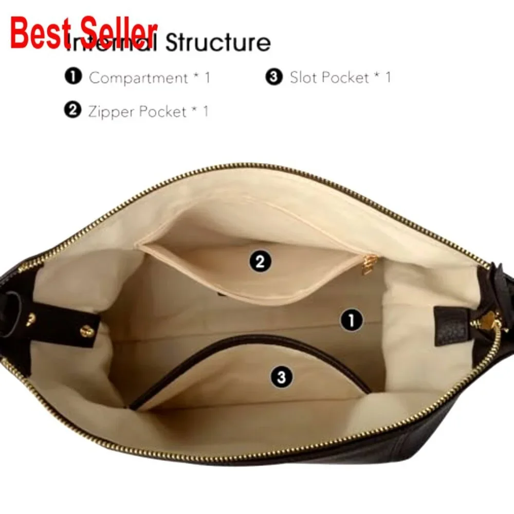 Full Grain Leather Dumpling Bag Crossbody Hobo Shoulder Bag